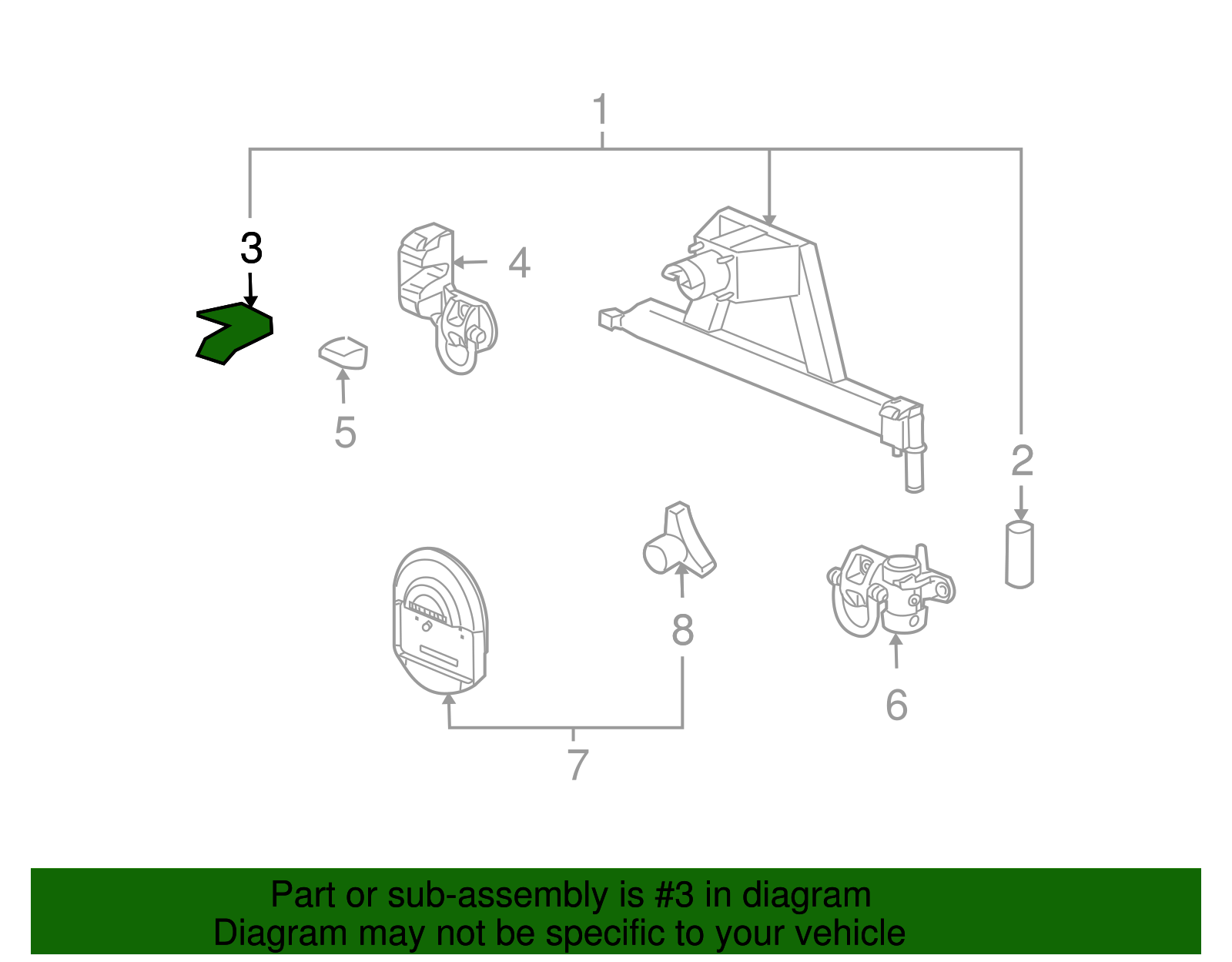 Insulator-Spa Whl Carr - GM (15136081)