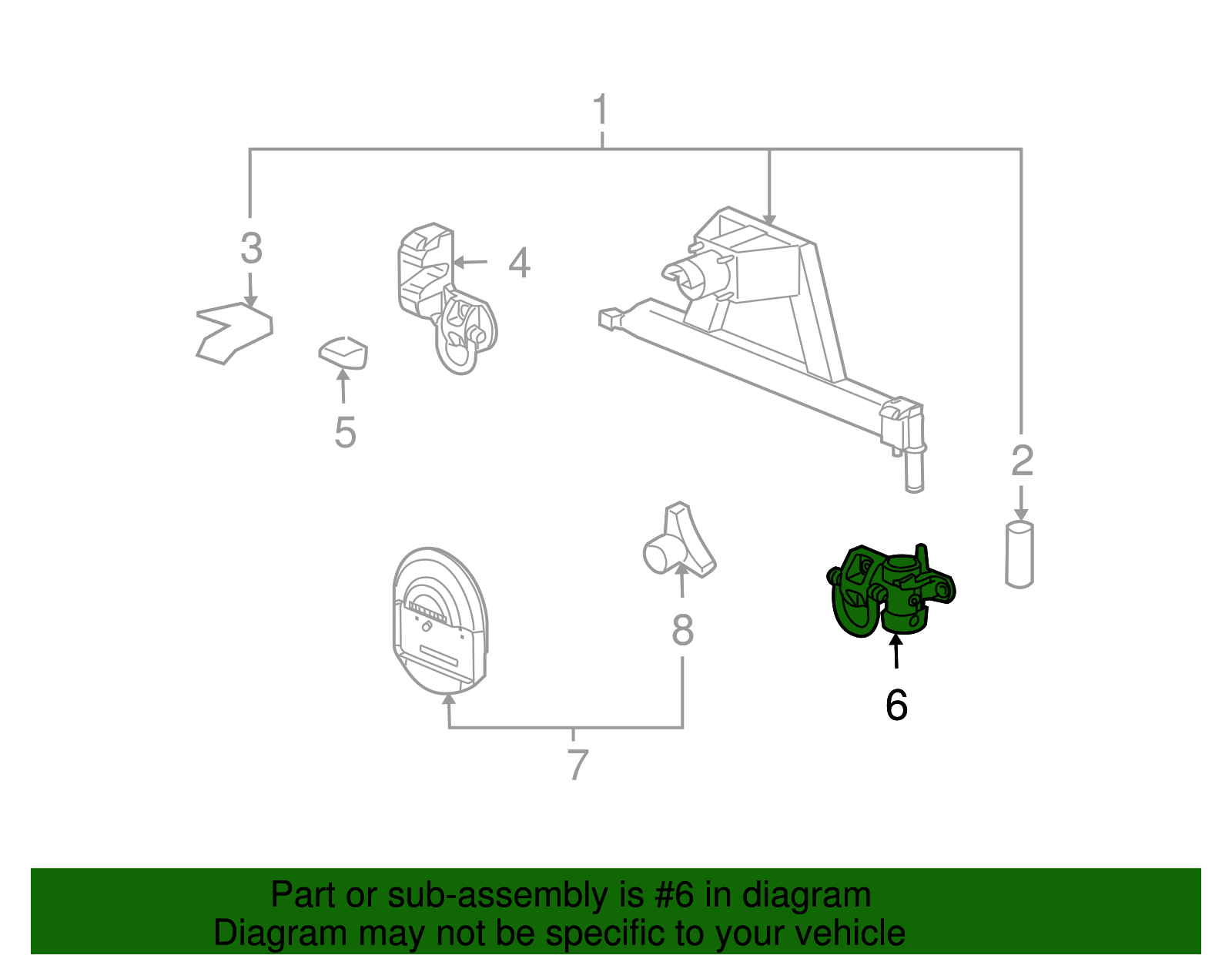 Hinge, Spa Whl Carr - GM (15267627)
