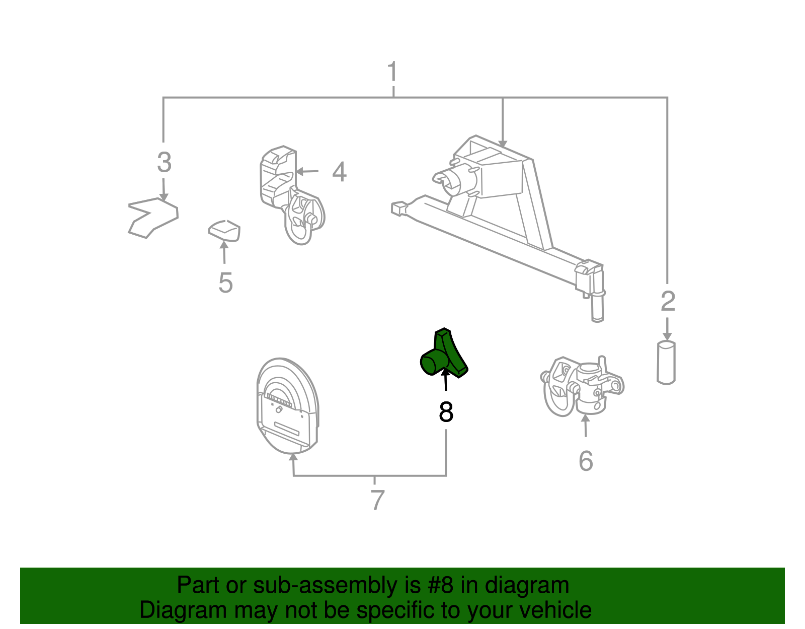 Spare Wheel Stowage Cover Retainer - GM (15105153)