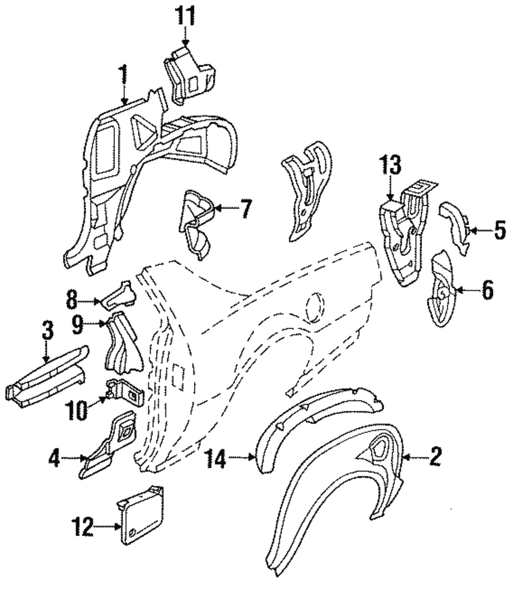 Extension-Quarter Otr Panel Upper Rear - GM (20193569)