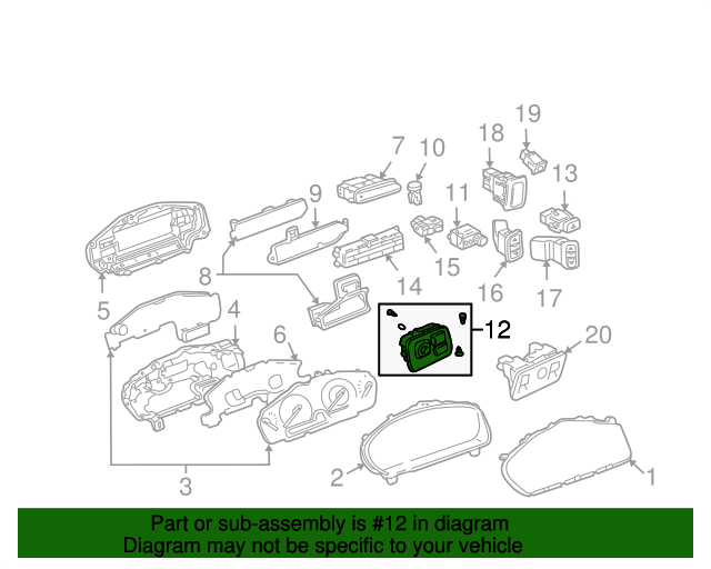 8487050320A2 Mirror Switch 20042006 Lexus LS430 My L Parts