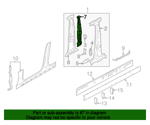 4G0-809-609-B - Reinforced Beam 2012-2018 Audi | Audi OEM Parts