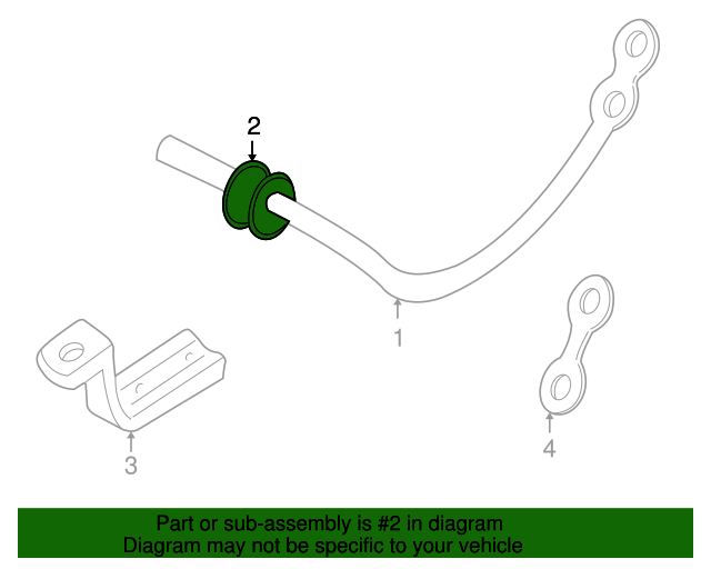 19972009 GM Front Suspension Stabilizer Shaft Insulator 15806421 GM