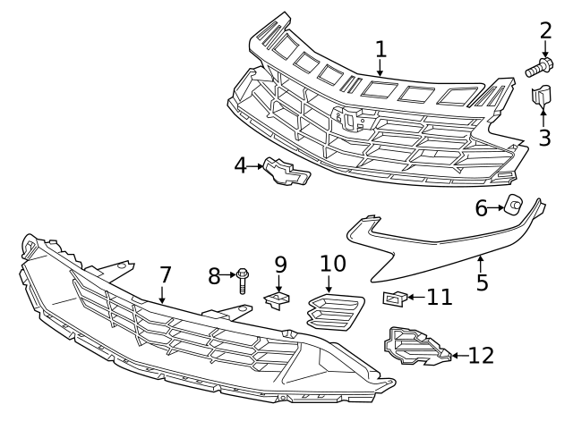 Genuine GM Accessories 22828289 Upper Grille Genuine GM Accessories 22828289 Upper Grille