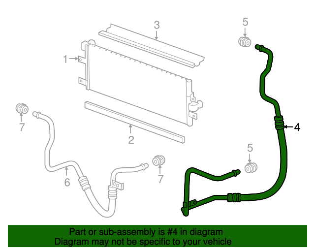 95353114 GM Transmission Fluid Cooler Outlet Pipe GM Parts Store