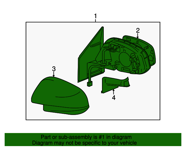 20162018 Toyota RAV4 Mirror Assembly Right 8791042D40 Toyota Parts