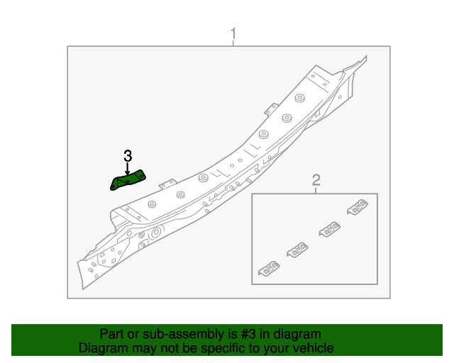 20192020 Nissan Rogue Rear Body Panel Support Bracket Driver's Side