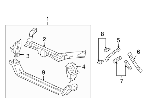 Radiator Support for 2004 Acura TL | Acura Parts Now