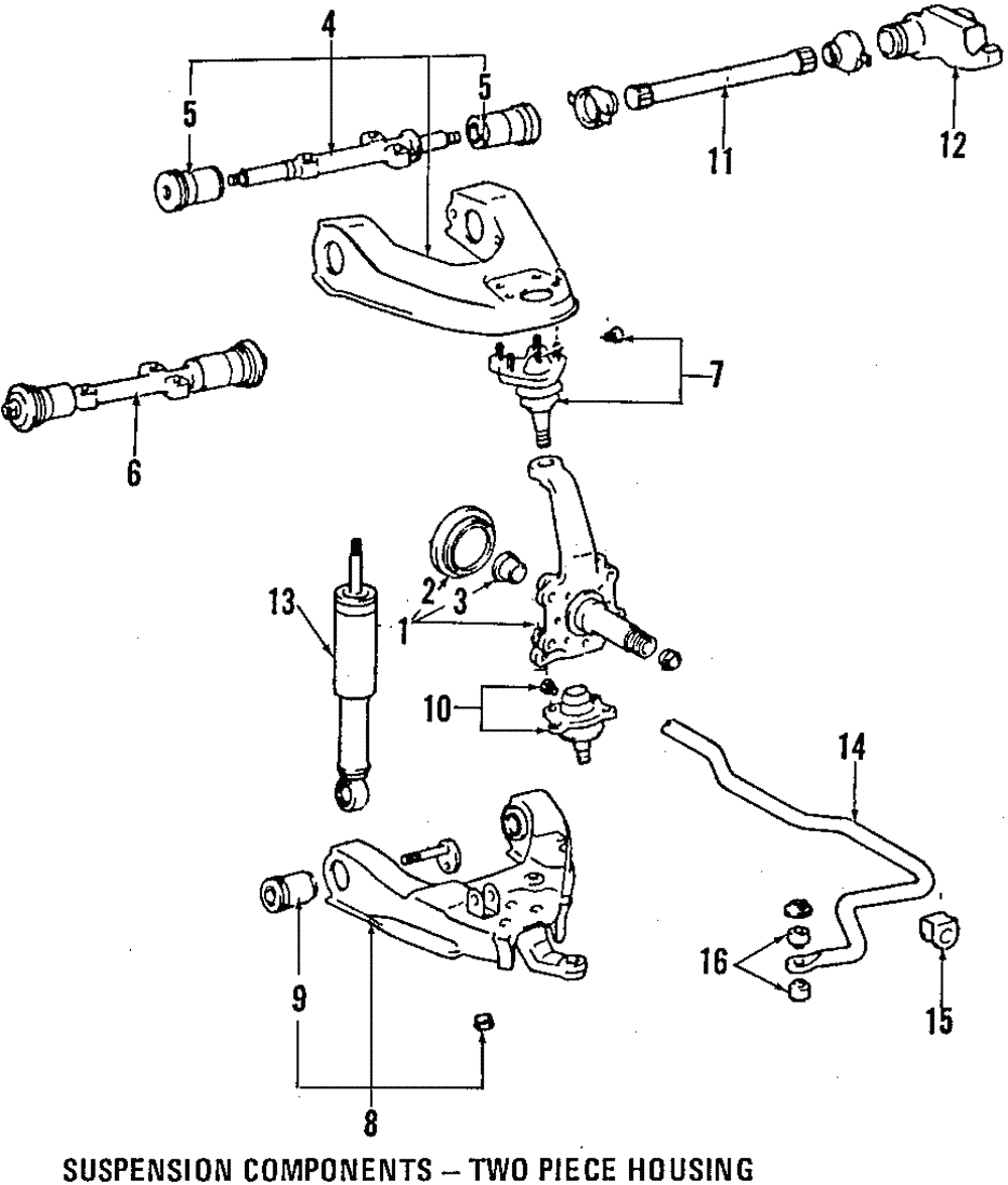 PartsW Front Suspension Kit (8pc) For Toyota Pickup 4Runner T100 4WD - Ball Joints & More