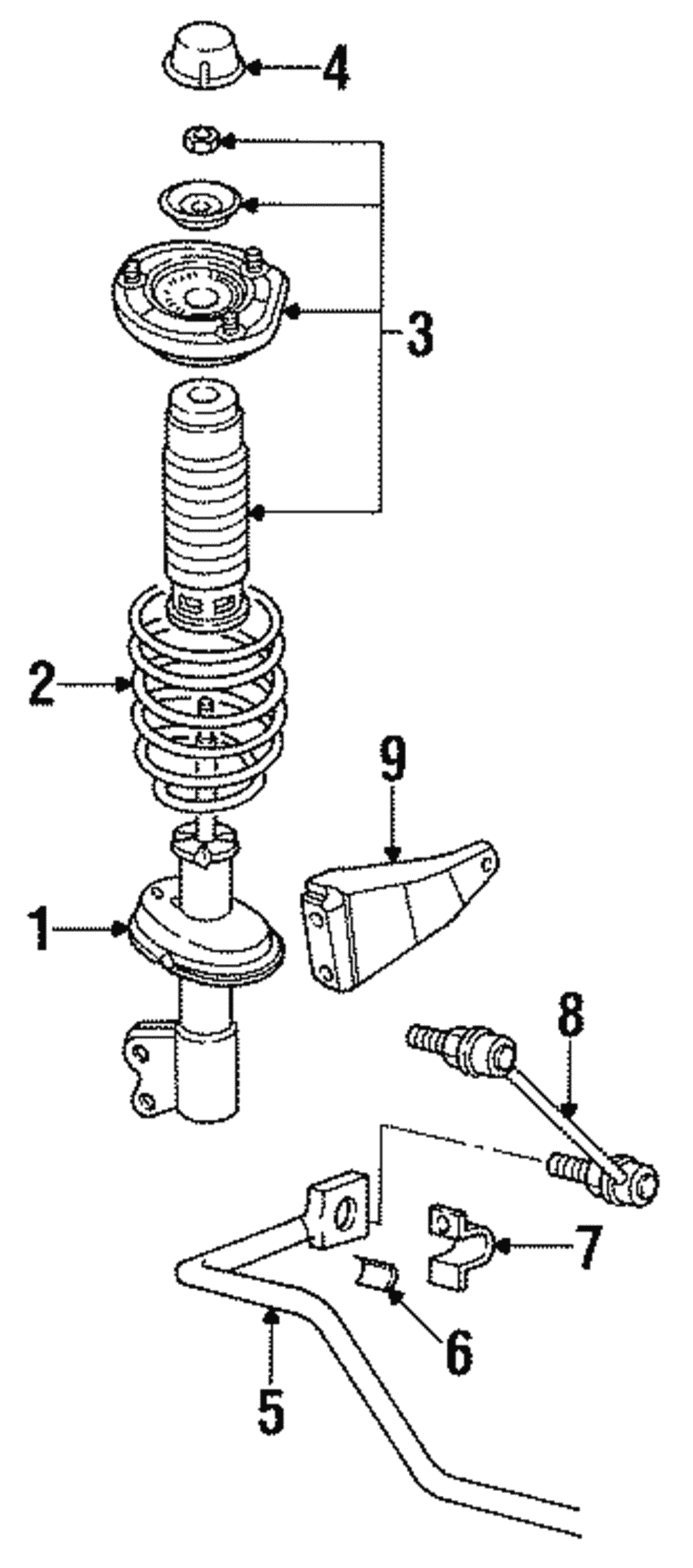Premium Gas Charged Rear Suspension Strut Assembly - GM (88945749)