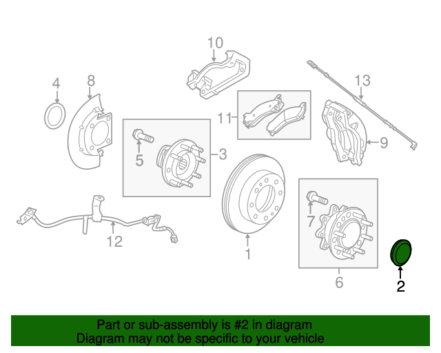 25807437 GM Front Axle Hub Cap GM Parts Store