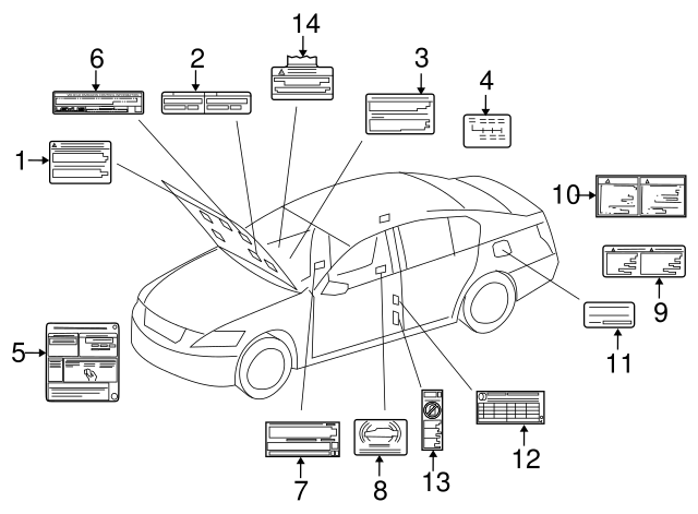 1999-2015 Lexus Info Label 87529-0E010 | Longo Lexus