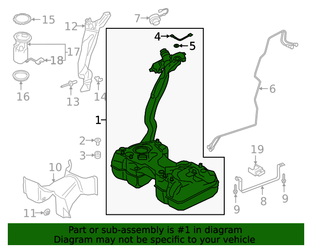 20192024 Audi Q3 Fuel Tank 5QF201060AN Audi USA Parts