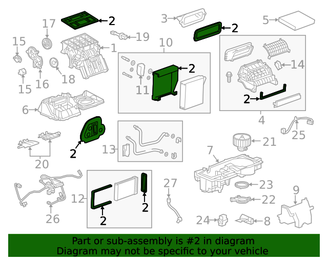 95920164 GM HVAC Module Gasket Kit GM Parts Store