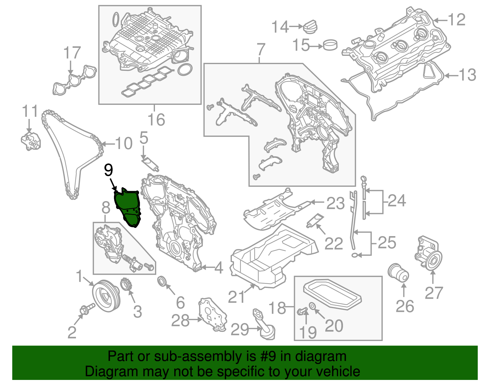 2015-2019 Infiniti Cover Gasket 23797-9N00B | Infiniti of Kansas City Parts
