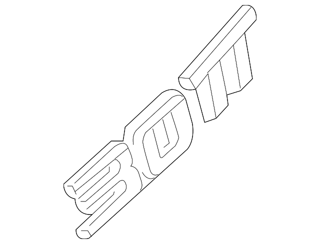 Rear Compartment Lid Engine Name Plate - Cadillac (84139940)