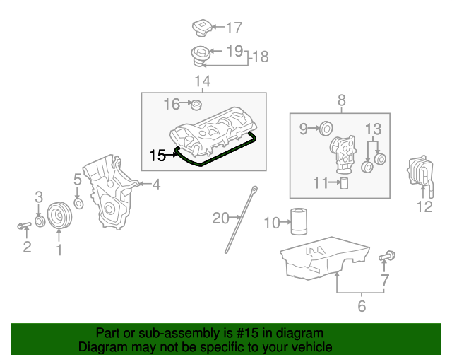 20072015 Mazda Valve Cover Gasket CY01102D5