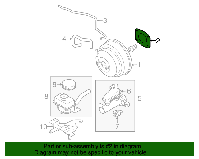 19952007 Nissan Brake Booster Gasket (S13 S14 S15 Z32 R32 R33 R34