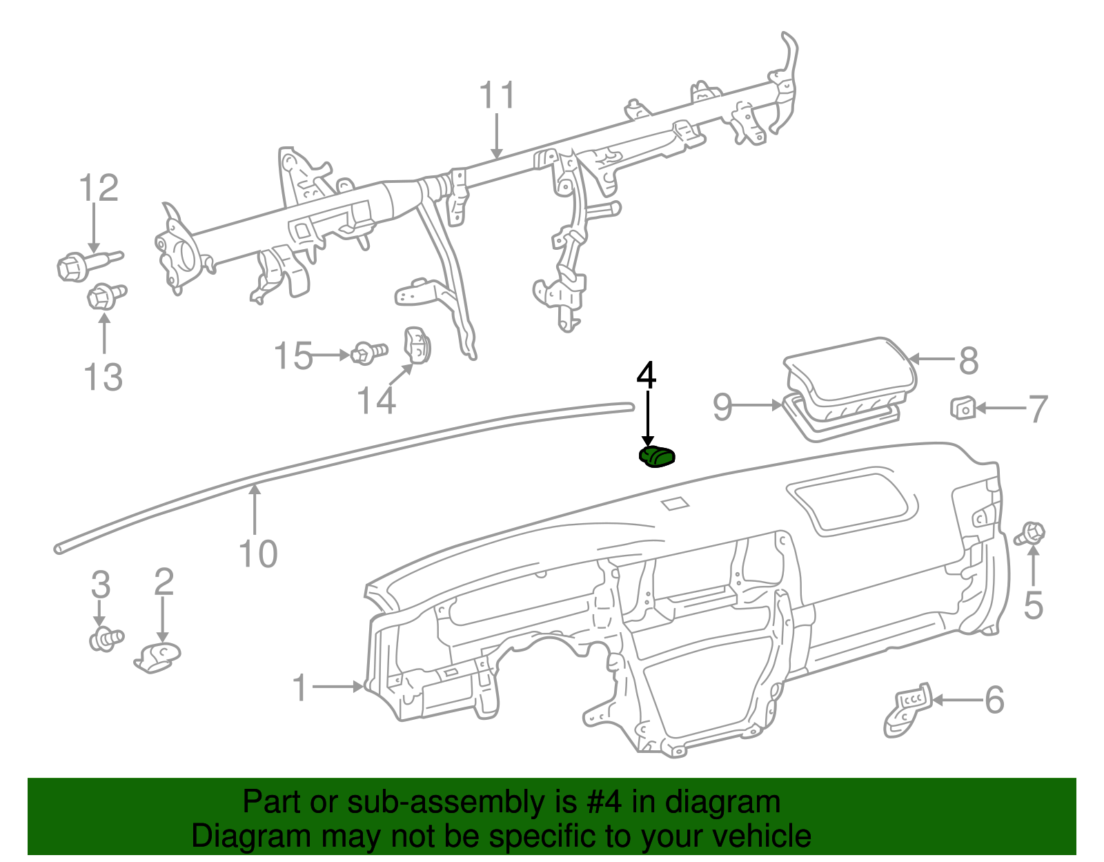 Instrument Panel Retainer - Toyota (55217-35020)