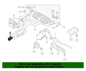 1K0-253-141-H - Muffler & Pipe Clamp 2004-2018 Audi | Audi OEM Parts