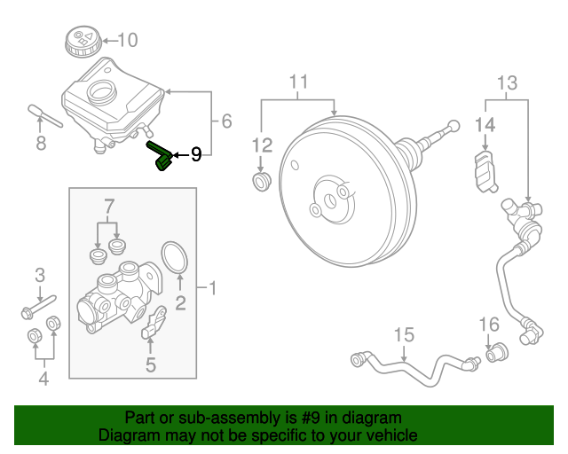 1S0611377 Brake Fluid Level Switch 20152023 Audi Audi Parts Store