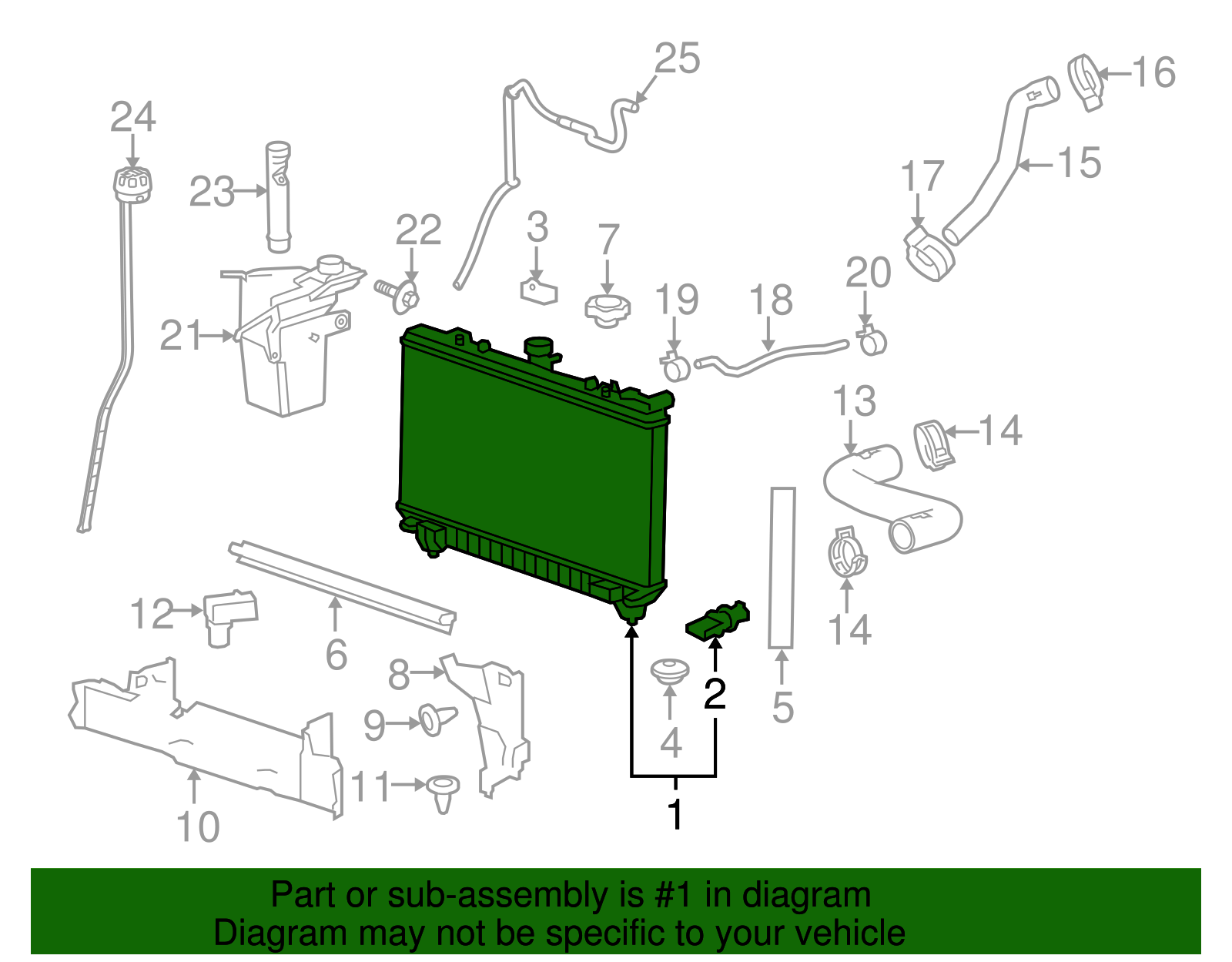 2012-2015 Chevrolet Camaro Radiator 22762595 | OEM Parts Online