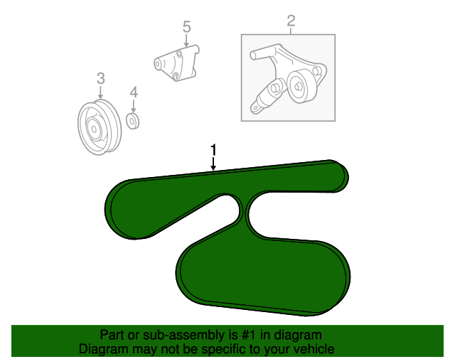 For Scion xB Toyota Camry RAV4 2.4 L4 Serpentine Drive Belt Genuine 90916 A2011