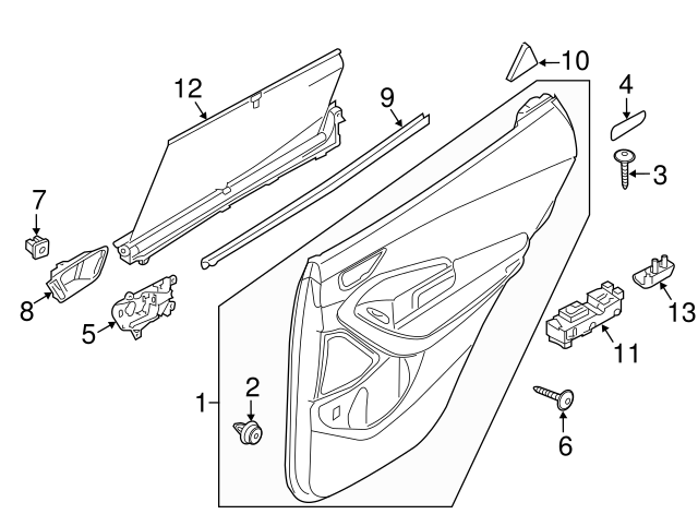 Genuine Hyundai 83241-2W000 Interior Door Belt Weatherstrip Rear Right Genuine Hyundai 83241-2W000 Interior Door Belt Weatherstrip Rear Right