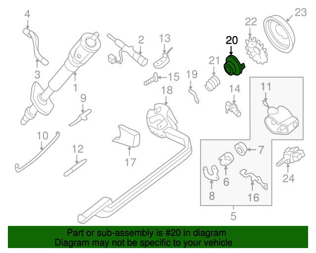 1994 GM Turn Signal Switch Cancelling Cam Spring 01964784