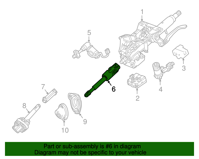 20162017 Cadillac ATS Intermediate Steering Shaft 23383539