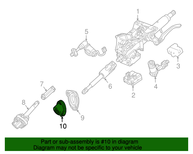 2016 Cadillac ATS Intermediate Steering Shaft Boot 23340619 GM Parts Center