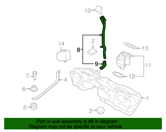 Genuine Fuel Filler Neck for 20142020 BMW OEM Part 16117270992