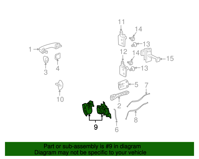 20062008 Hummer H3 Door Lock Actuator Motor 15855979