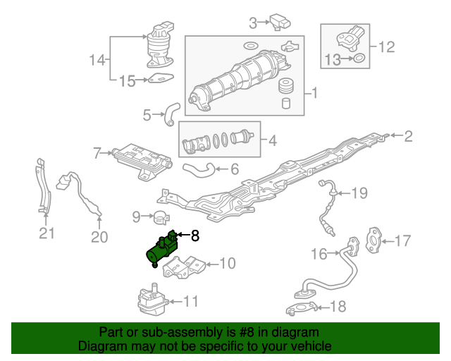 20122020 Honda Valve, Canister Vent Shut 17310TA0A01 Majestic Honda Automotive Parts