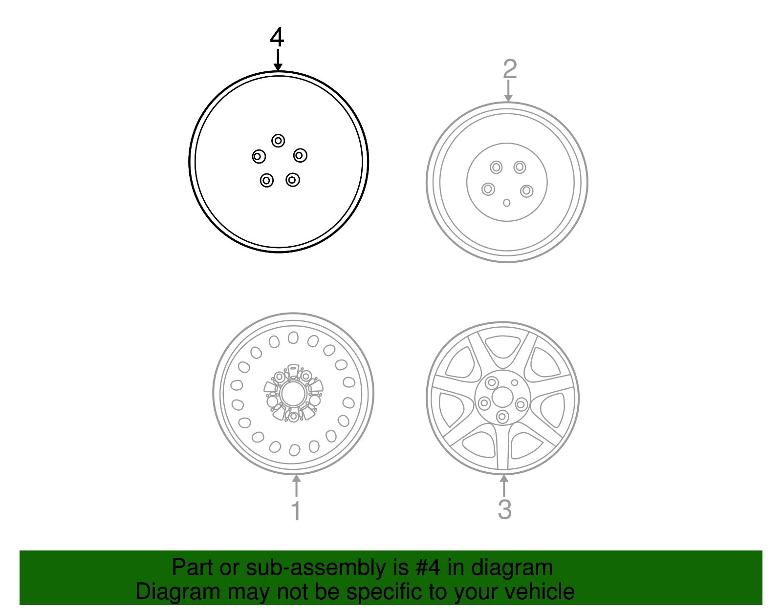 Wheel, Alloy - Ford (YF4Z-1007-CA)