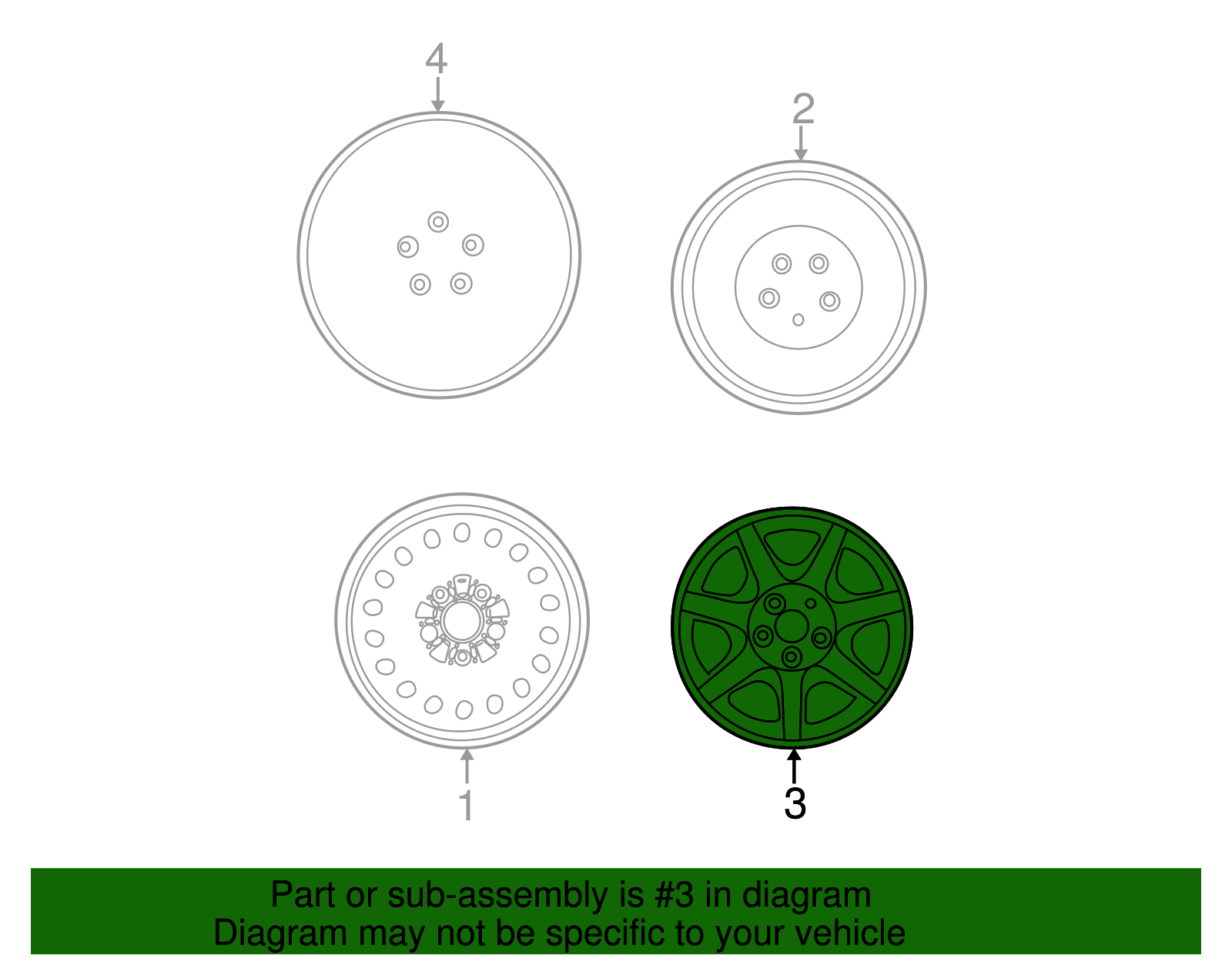 Wheel, Alloy - Ford (YF4Z-1007-BA)