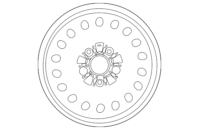 Wheel, Steel - Ford (YF1Z-1007-FA)