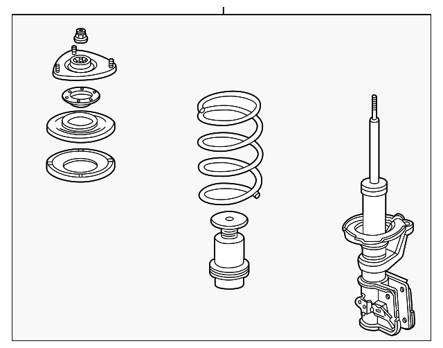 Genuine OEM Acura Shock Absorber Assembly, L Front Part 51602S6MA23 Acura Parts For Less