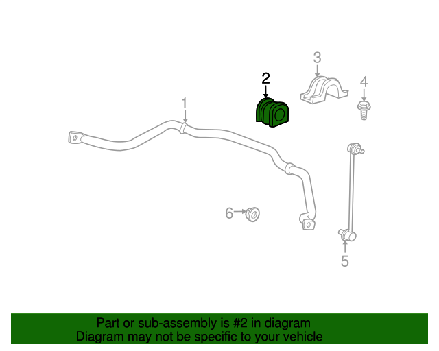 20072017 GM Front Suspension Stabilizer Shaft Insulator 15837427 GM