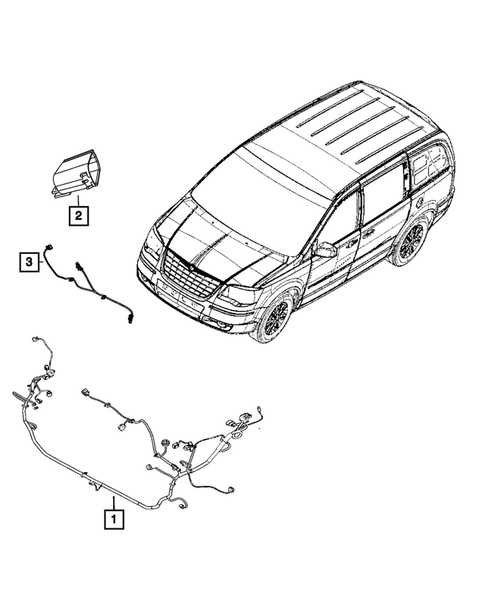Wiring, Headlamp to Dash for 2013 Chrysler Town & Country