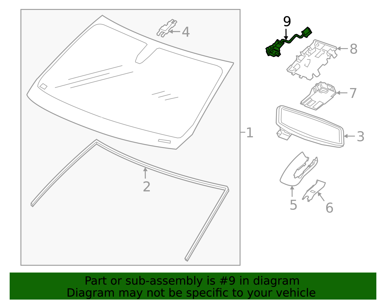 Windshield Outside Moisture,Ambient Light, and Humidity Sensor - GM (84665863)