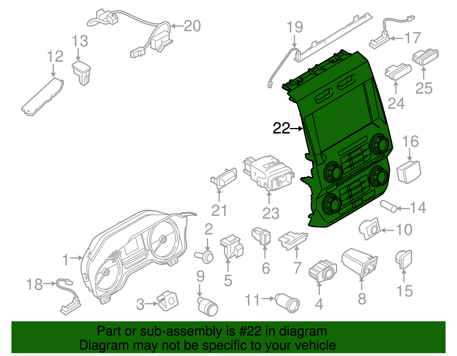 KL3Z-18842-UBC - Heater Control 2019-2020 Ford F-150 | Big 3 Auto Parts