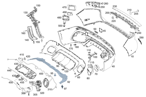 Rear Bumper for 2021 Mercedes-Benz GLB250 | MB OEM Parts