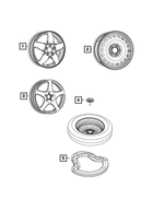 4726604AA - Wheels: Compact Spare Spacer for Jeep: Grand Cherokee, Grand Cherokee WK Image