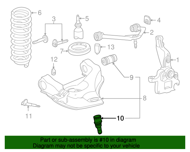 19982011 Ford Ranger Lower Ball Joint F87Z3050BA Varsity Ford
