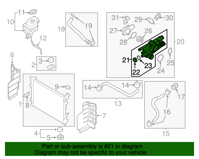 20112013 Kia Optima Thermostat Housing 256202G650