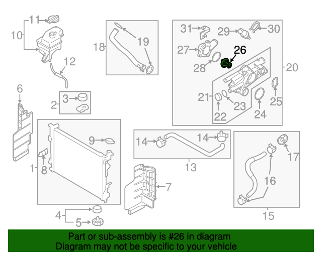 20142016 Kia Optima Thermostat 255002G670 OEM Parts Online