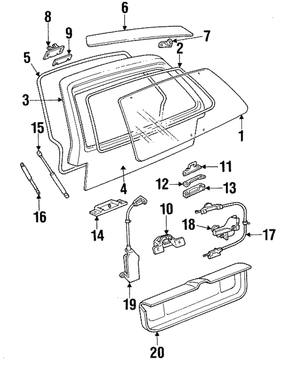 Lift Gate Glass - GM (DB07002GTN)