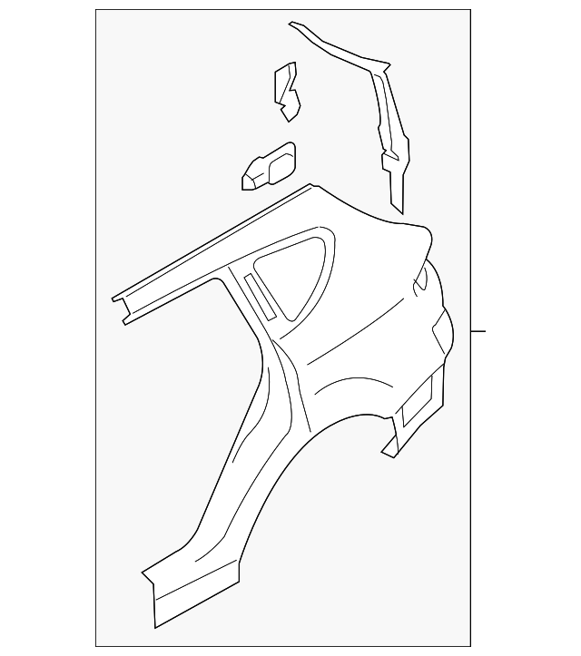 20062007 Subaru B9 Tribeca Outer Quarter Panel 51439XA01C9W Subaru