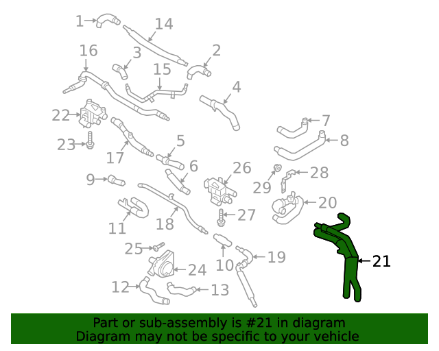 20192021 Audi Coolant Temp Sensor 4KE121036B Audi Part CA